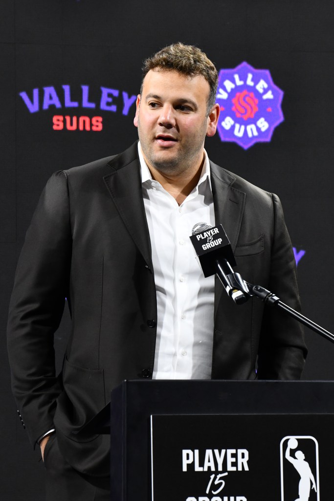 Phoenix Mercury and Valley Suns Chief Executive Officer Josh Bartelstein speaks during the press conference 