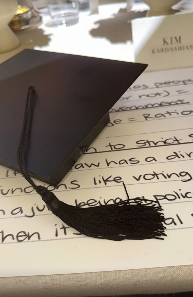 Kim Kardashian shows off graduation luncheon decor.