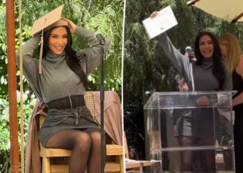 Kim Kardashian celebrates ‘finally’ earning law degree after 6 years at surprise graduation ceremony