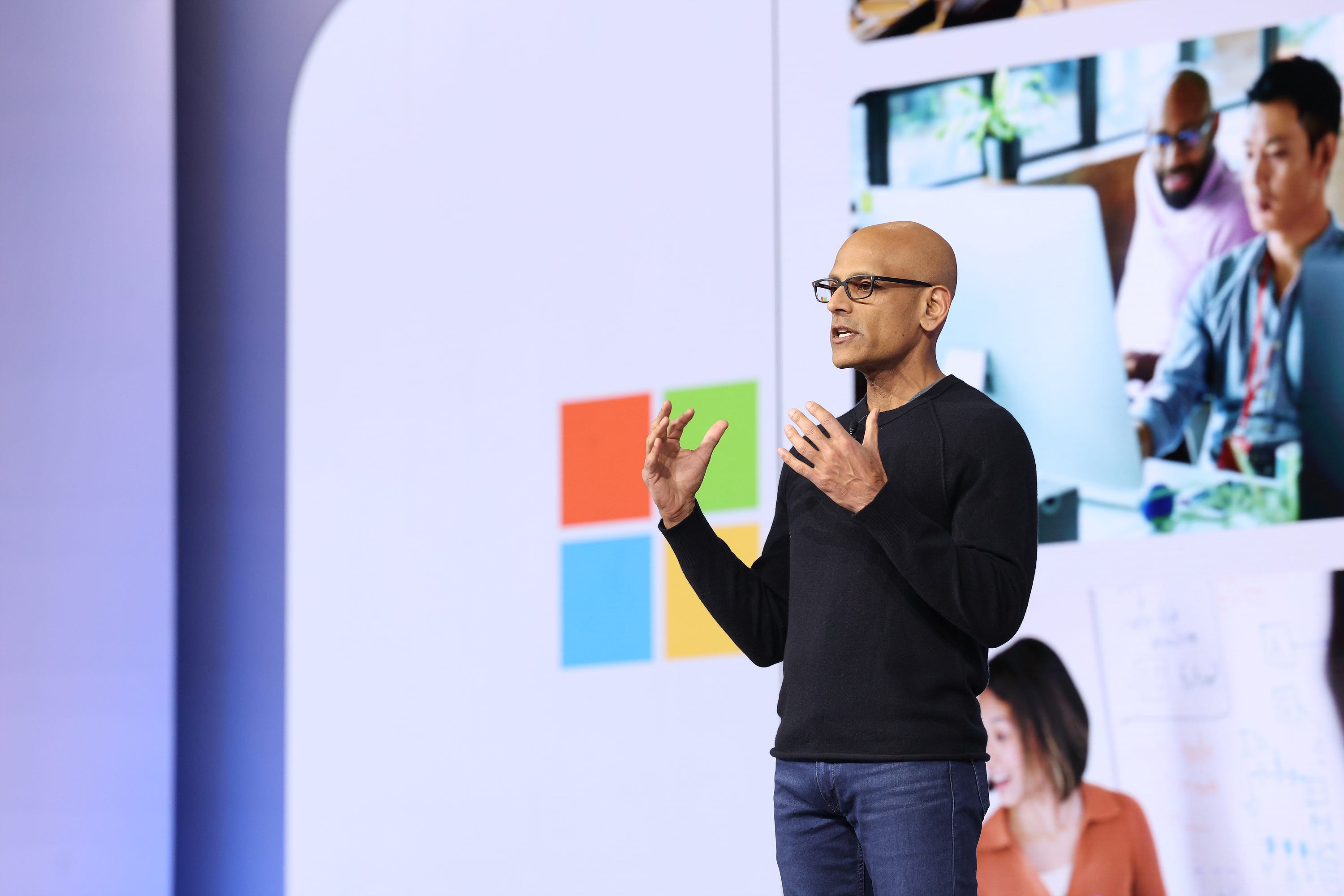 Jay Parikh at Microsoft Build.