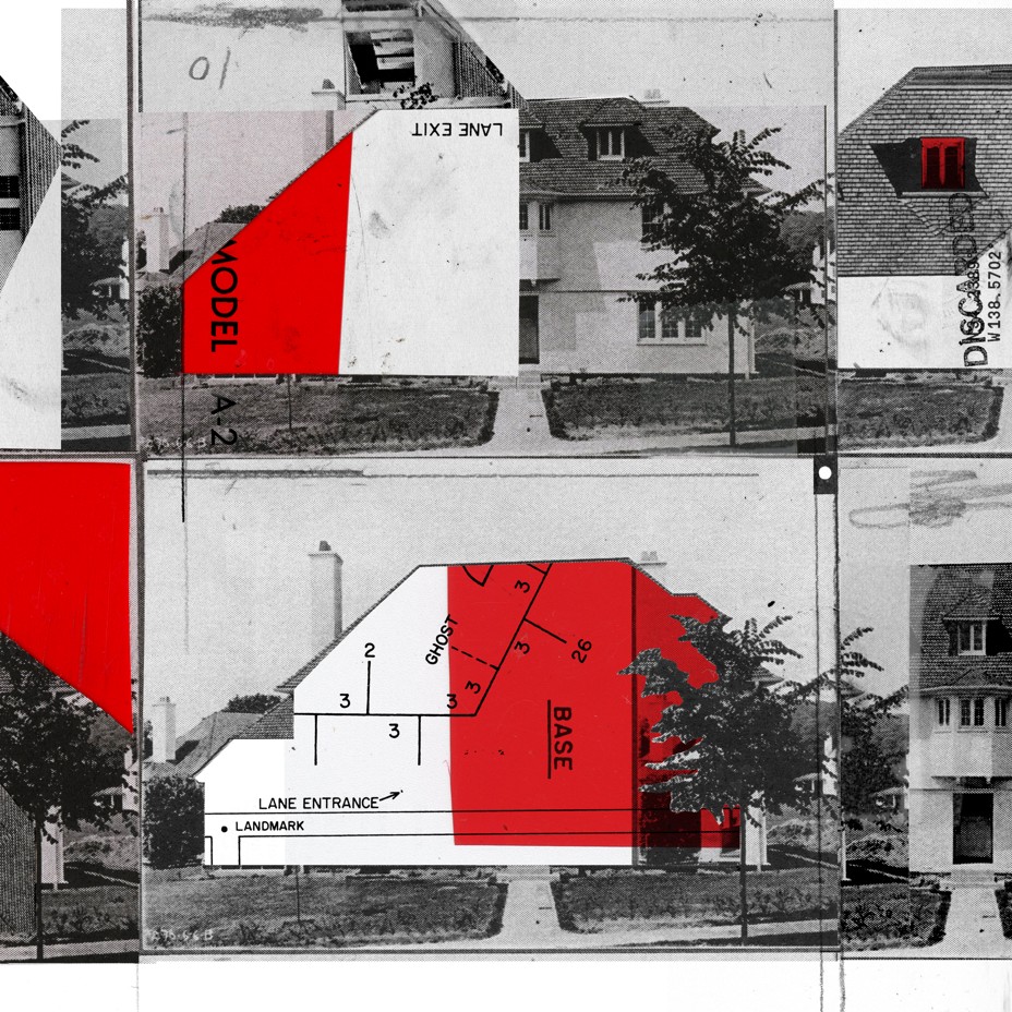 Collage showing homes with plans in there