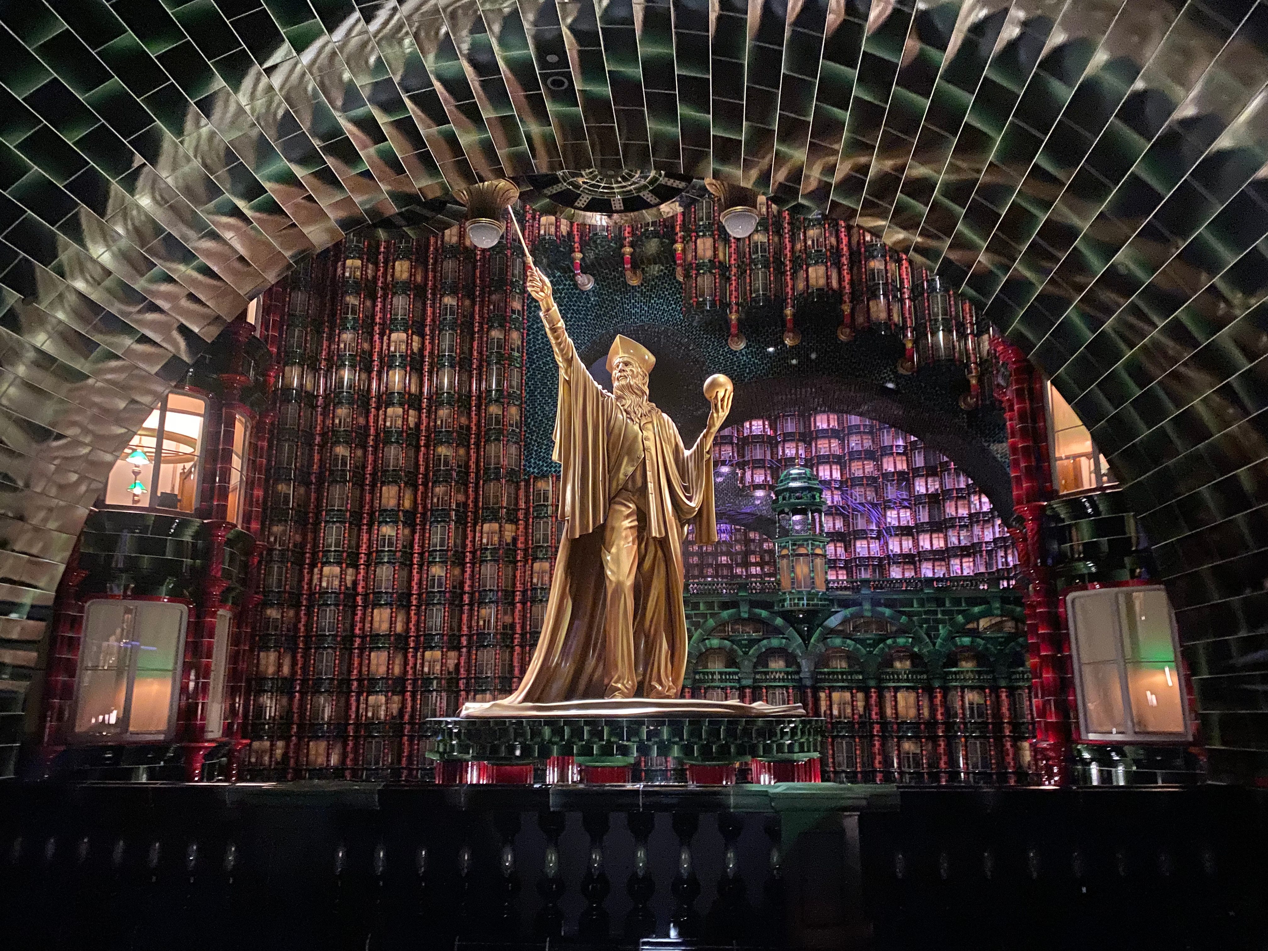 Statue in Ministry of Magic interior at Epic Universe