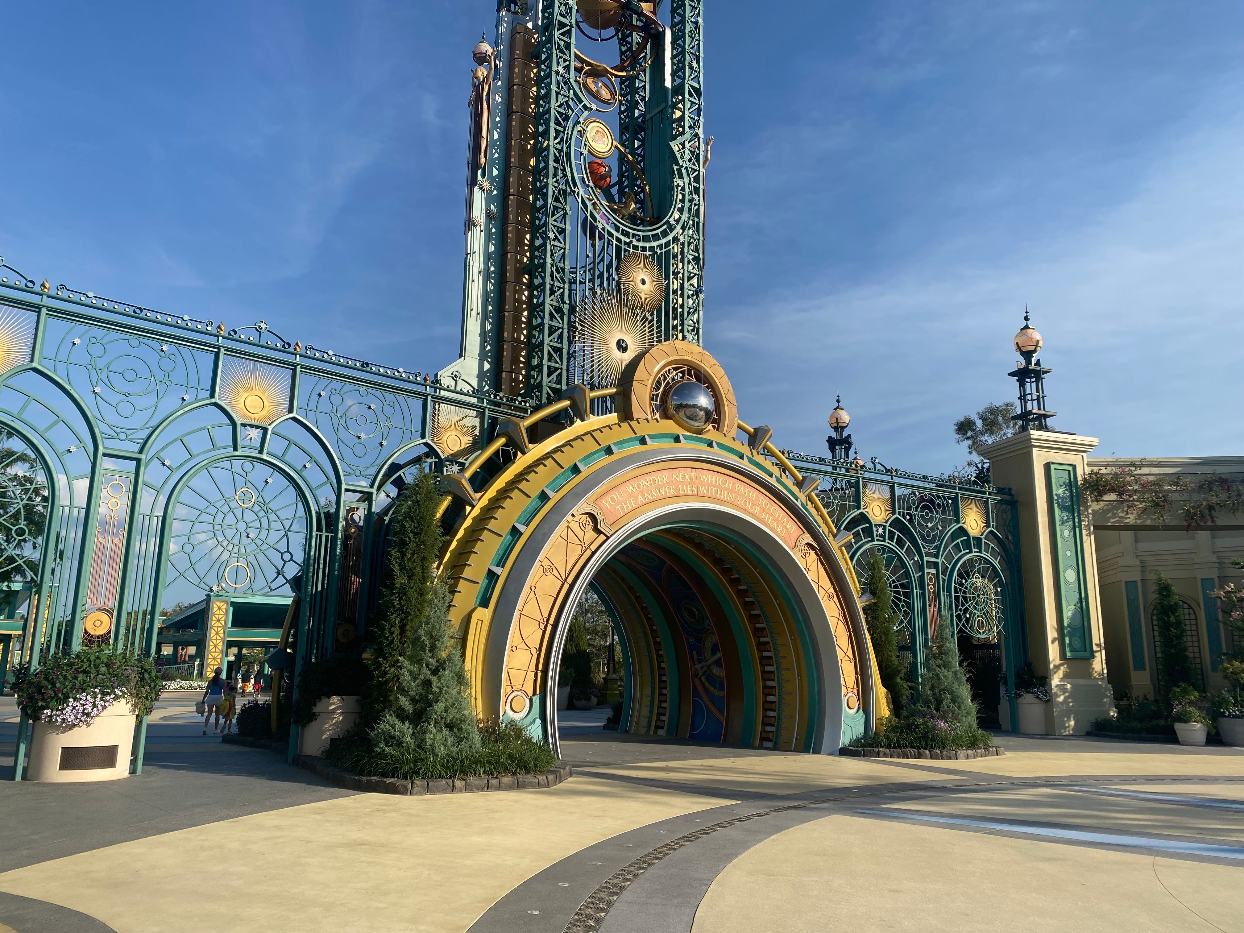 Epic Universe entrance from the inside