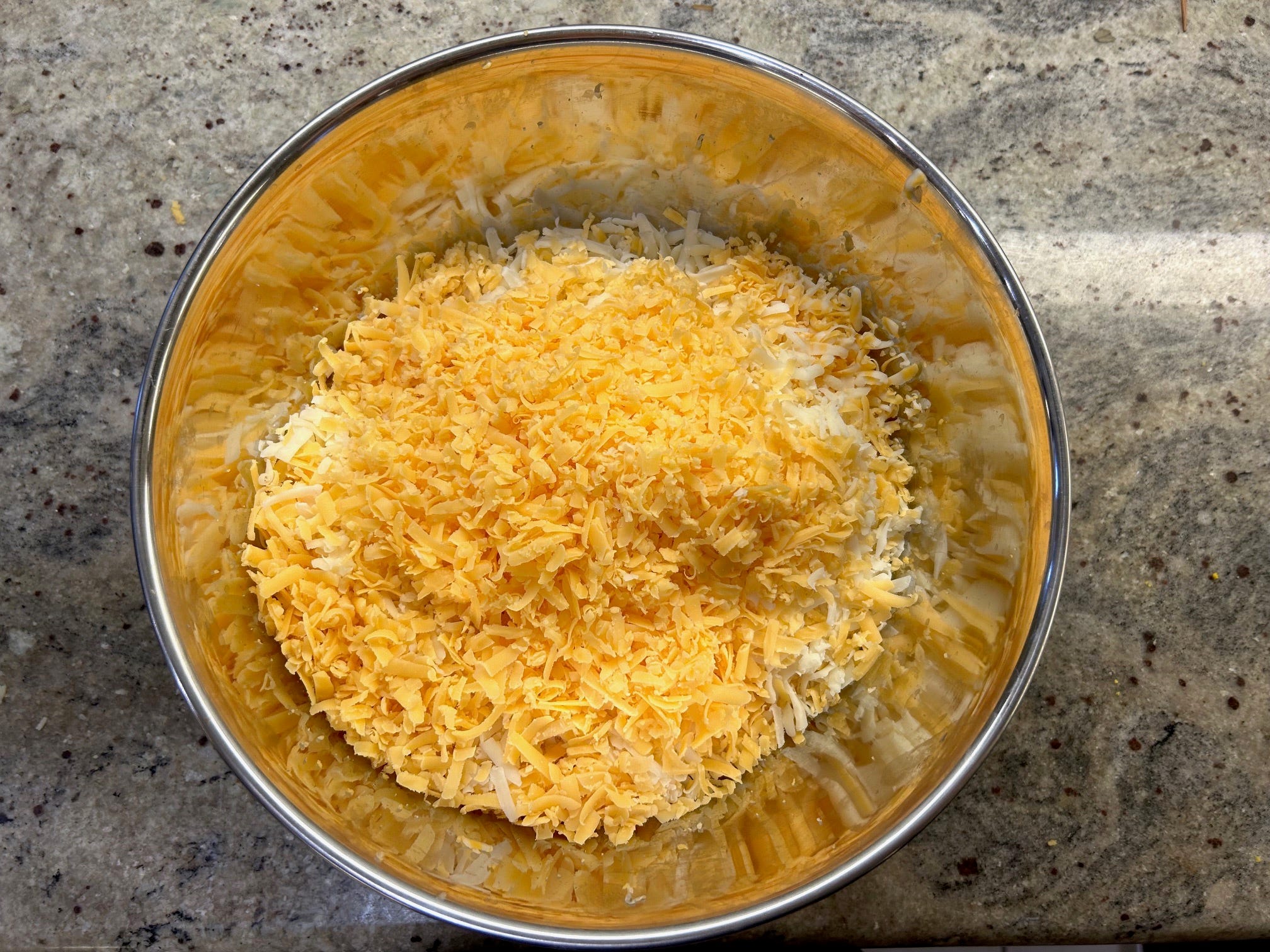 Grated cheese for Tini's mac and cheese