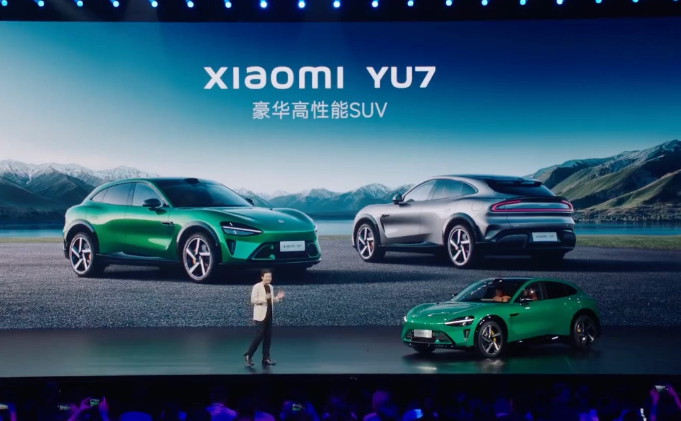 Xiaomi launched the YU7 on May 22 2025