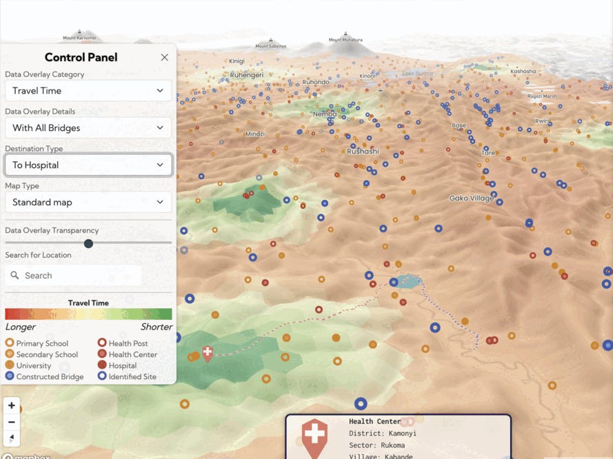 The dashboard for Fika Map