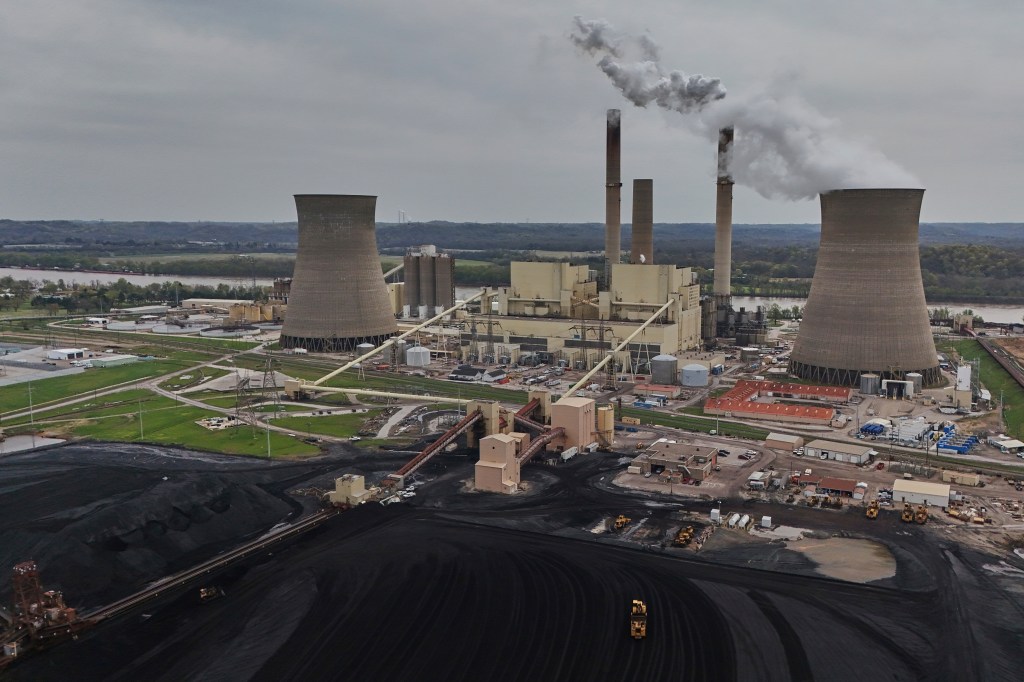 The Gen. James Gavin Power Plant, a coal-fired power plant in Cheshire, Ohio.