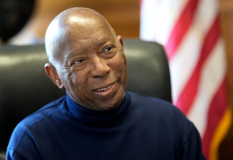 Sylvester Turner is shown in his office at City Hall Tuesday in 2023, in Houston.