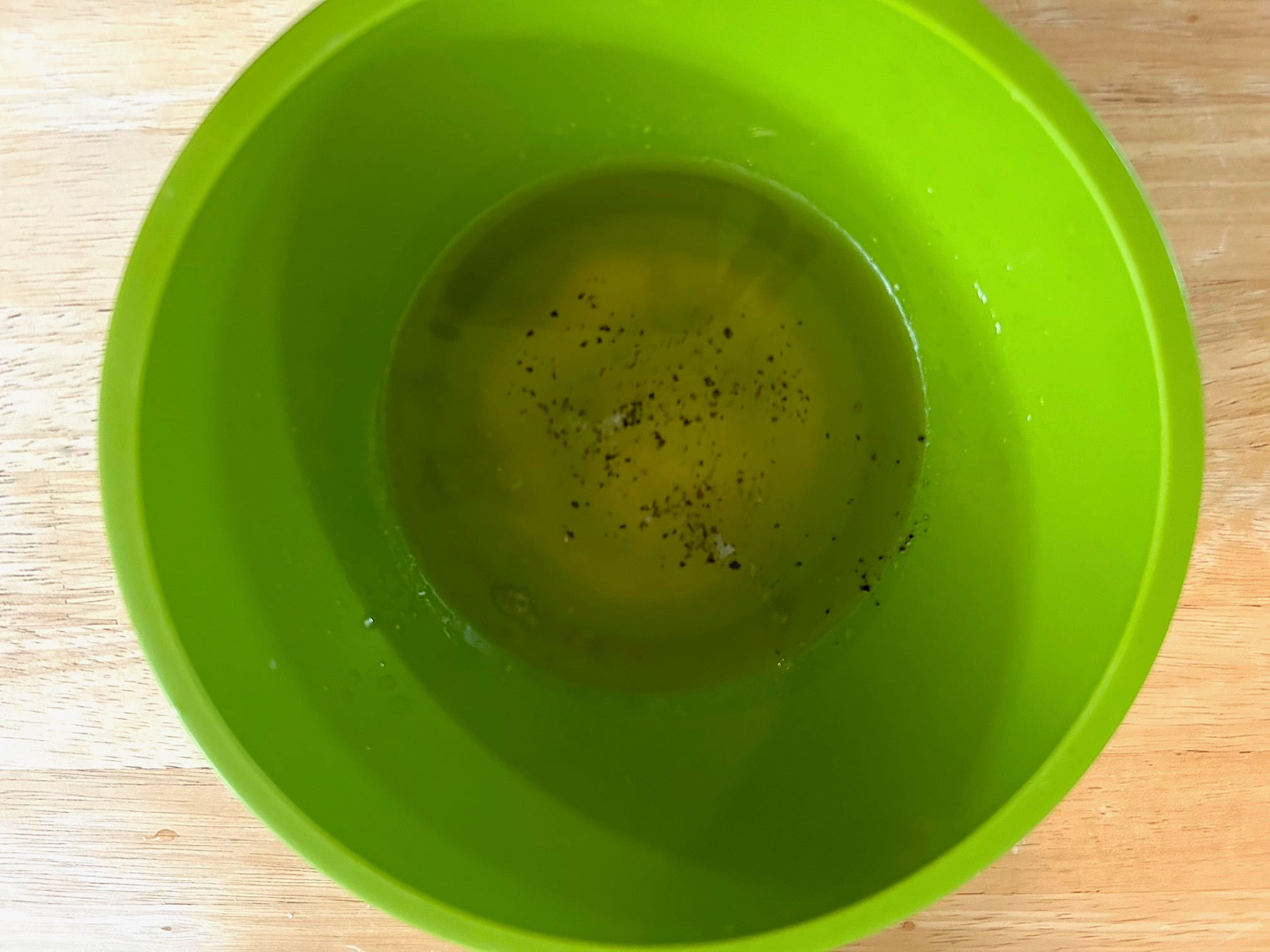 Making the dressing for Ina Garten's Greek Orzo Salad