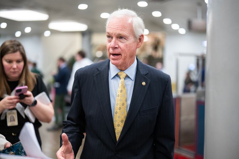 Senator Ron Johnson, pictured in April, slammed President Trump's