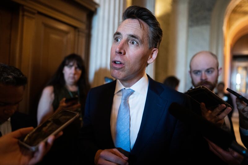 GOP Senator Josh Hawley, pictured in April, has been a vocal Republican critic of cutting Medicaid and said after the House passed President Trump's