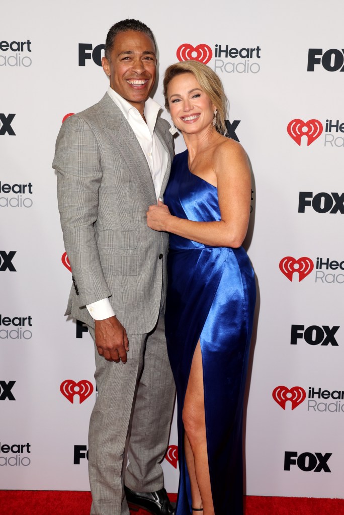 T.J. Holmes and Amy Robach at the iHeart Radio Music Awards in March. 