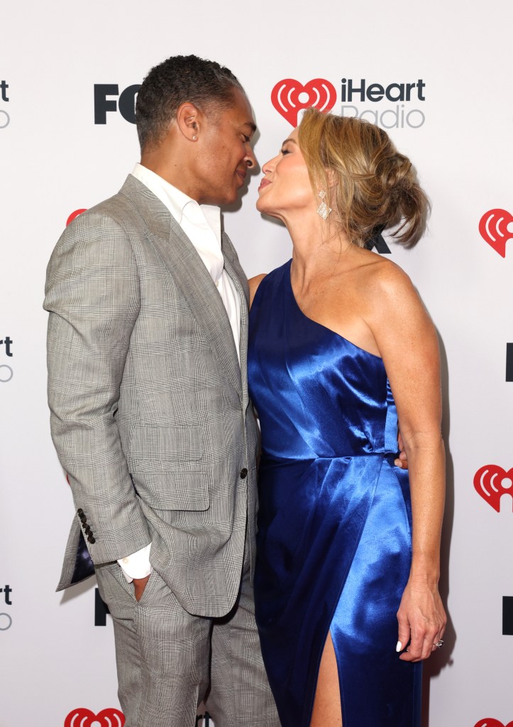 T.J. Holmes and Amy Robach at the iHeart Radio Music Awards in March. 