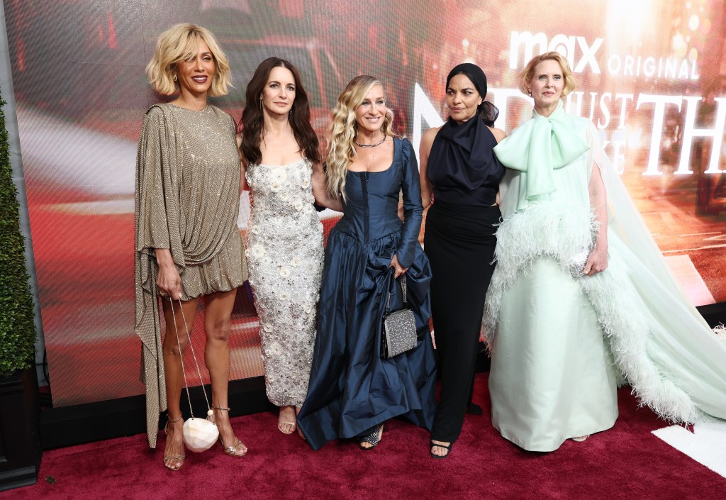 Nicole Ari Parker, Kristin Davis, Sarah Jessica Parker, Sarita Choudhury and Cynthia Nixon attend Max Original's 