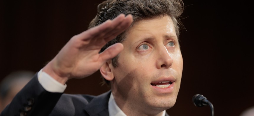 OpenAI CEO Sam Altman testifies before the Senate Committee on Commerce, Science, and Transportation on Capitol Hill on May 8, 2025, in Washington, DC.