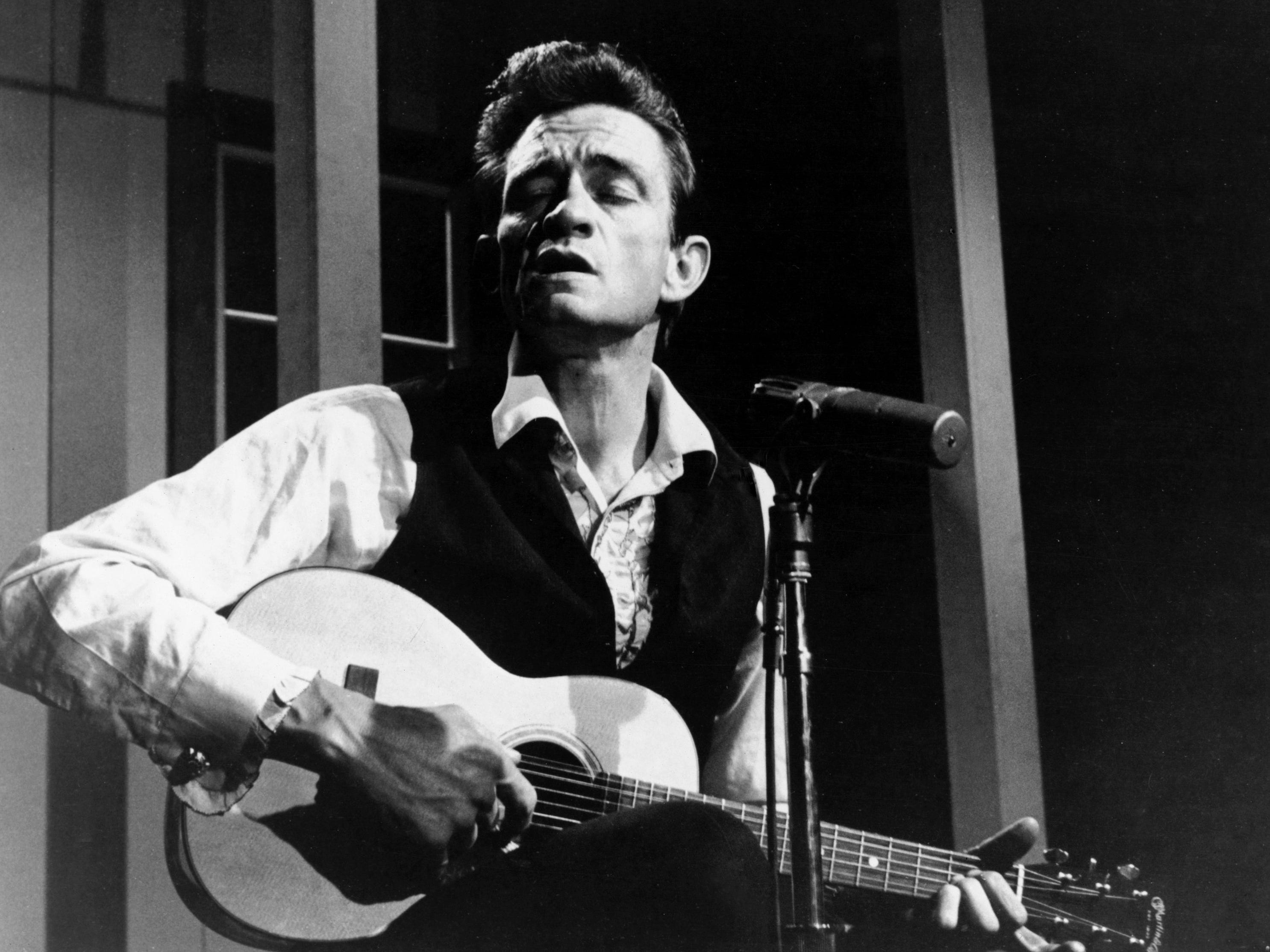 American rock and country singer-songwriter Johnny Cash (1932 - 2003), circa 1965.