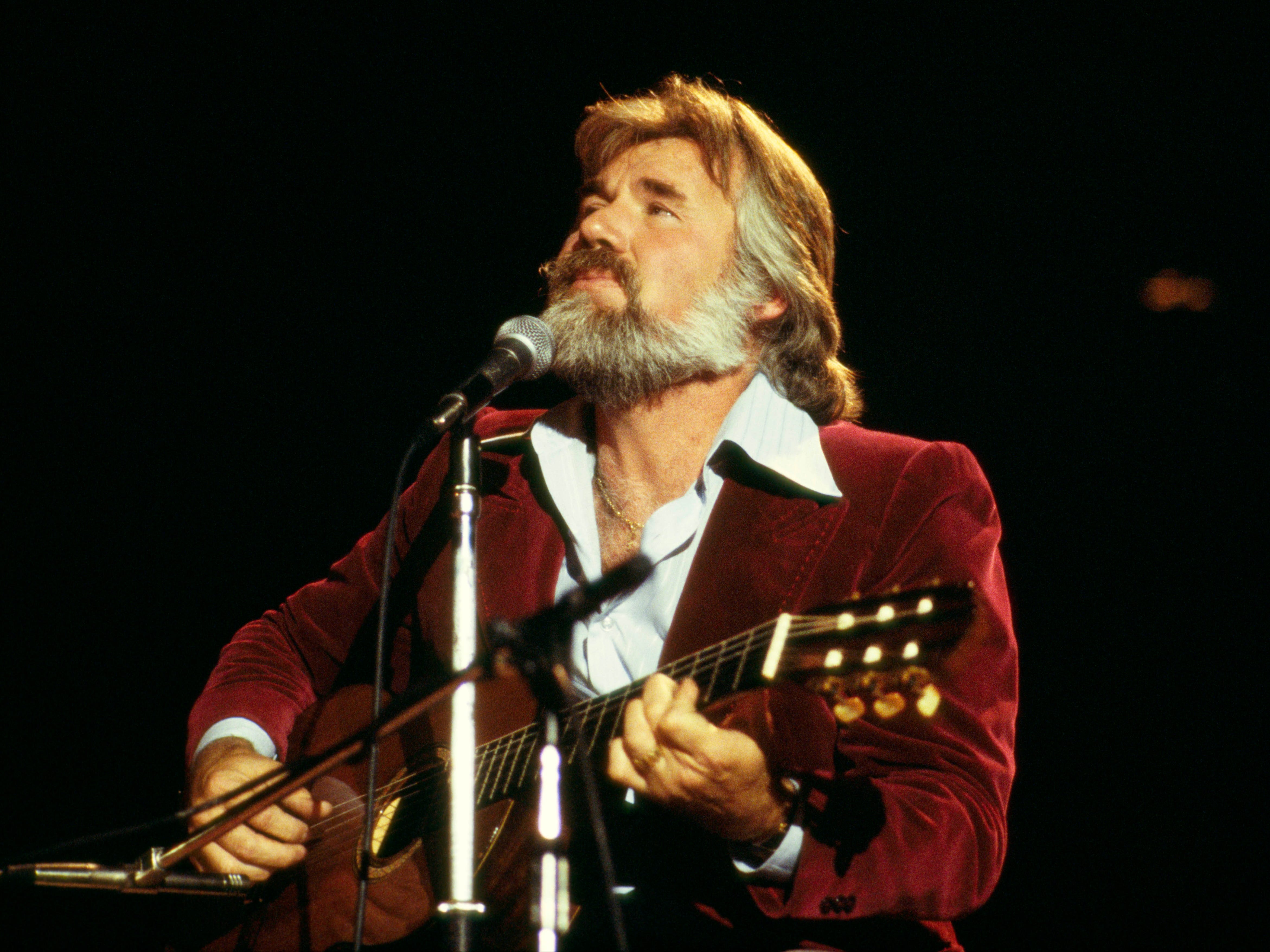 Kenny Rogers performing on stage, 1978.