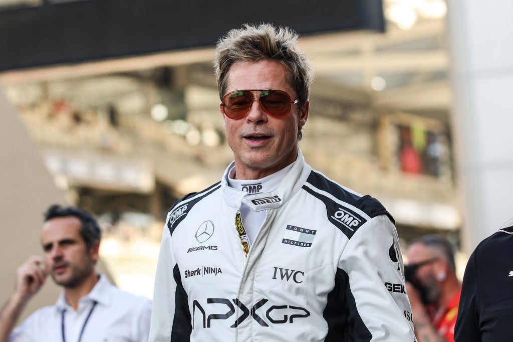 Brad Pitt on set of F1 movie