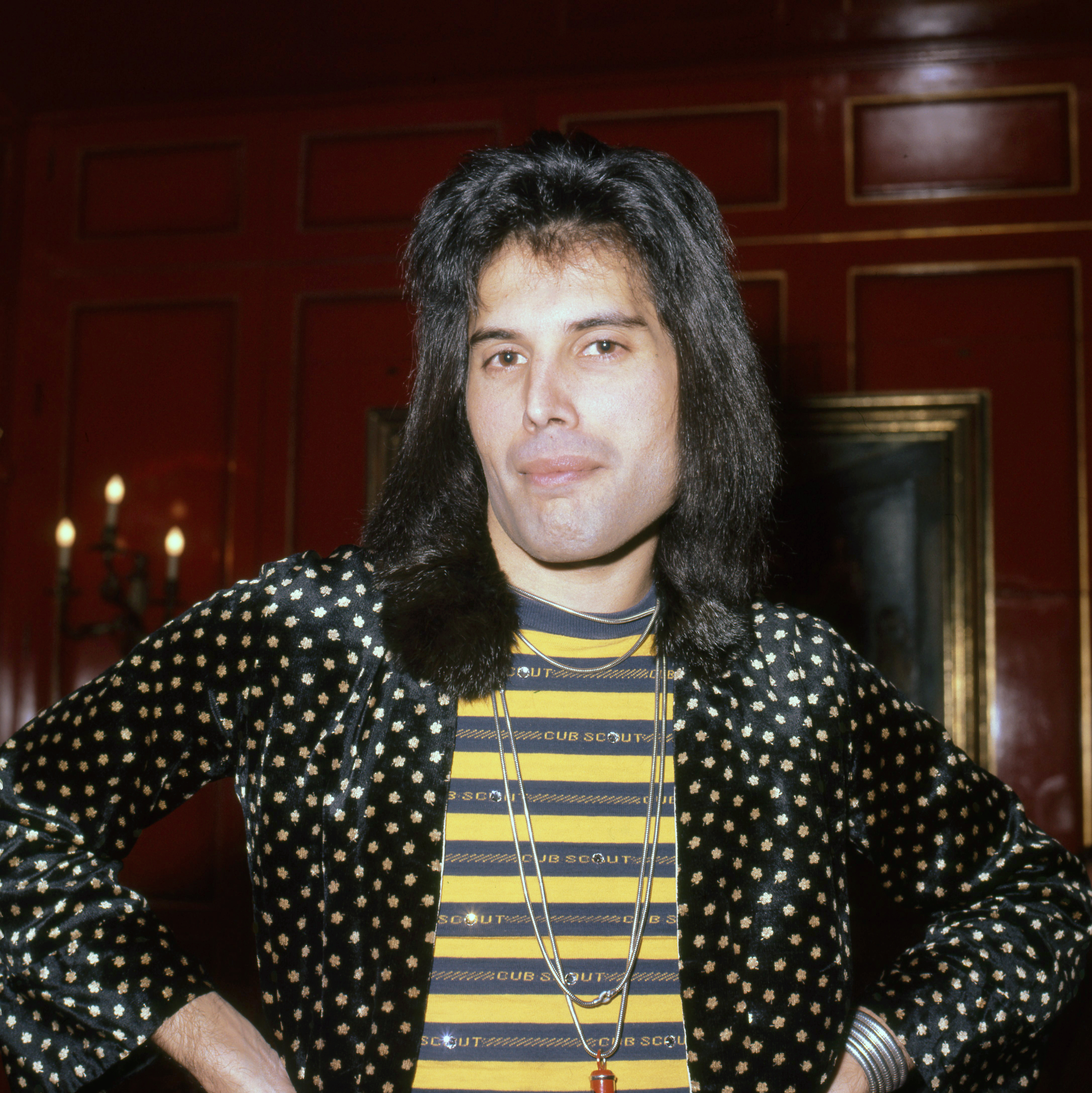Freddie Mercury poses for an informal photo. 