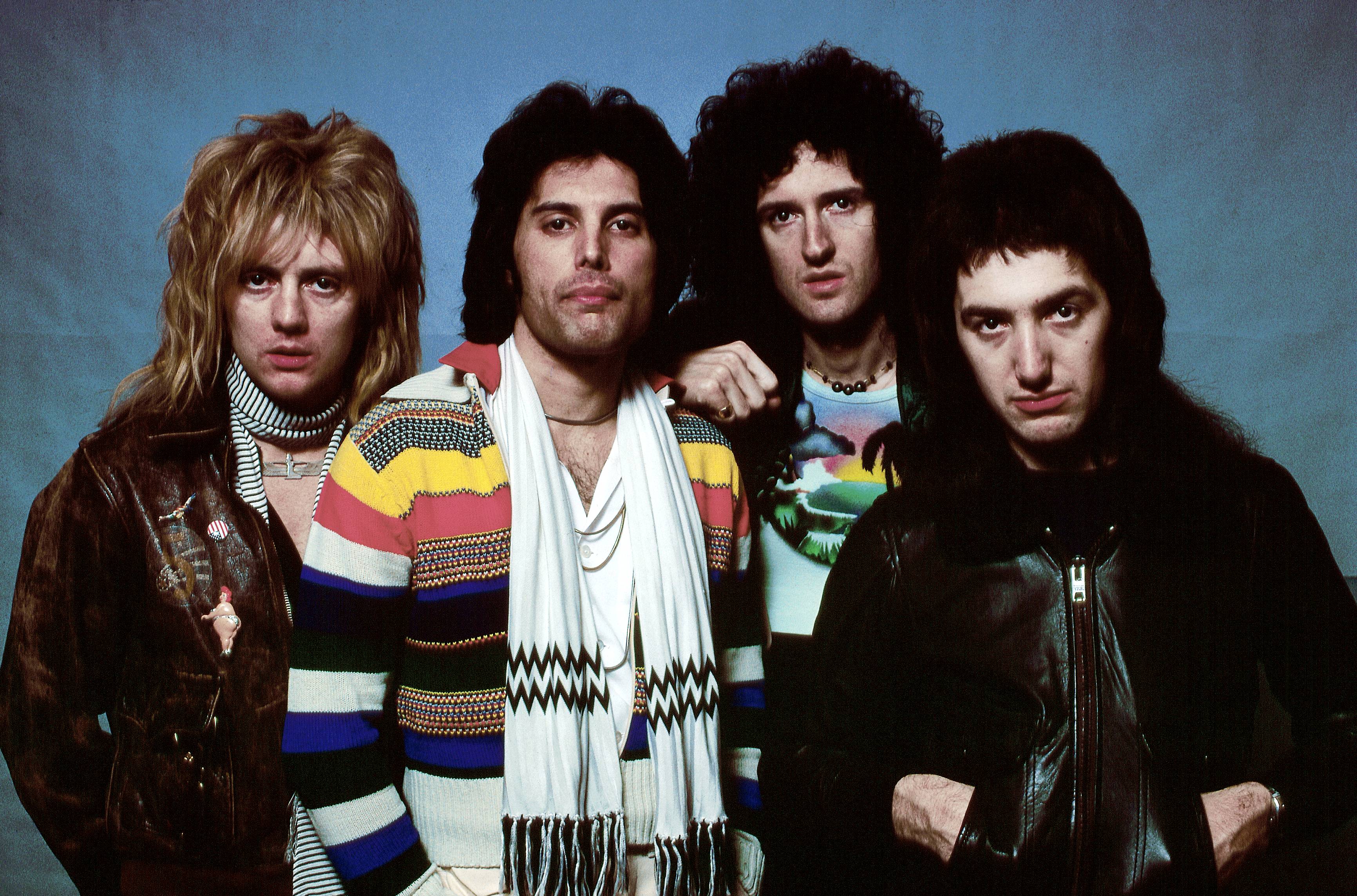 Freddie Mercury and Queen in a portrait. 