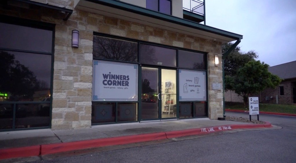 The Winners Corner outlet where the winning Feb. 17 lottery ticket was purchased by the woman through the courier Jackpocket.com in North Austin, Texas.