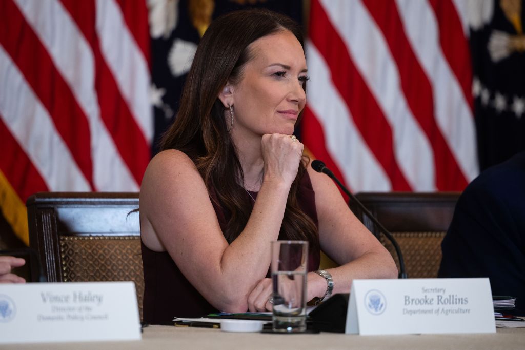 US Agriculture Secretary Brooke Rollins takes part in a 'Make America Healthy Again' (MAHA) Commission event at the White House in Washington, DC, USA, 22 May 2025.