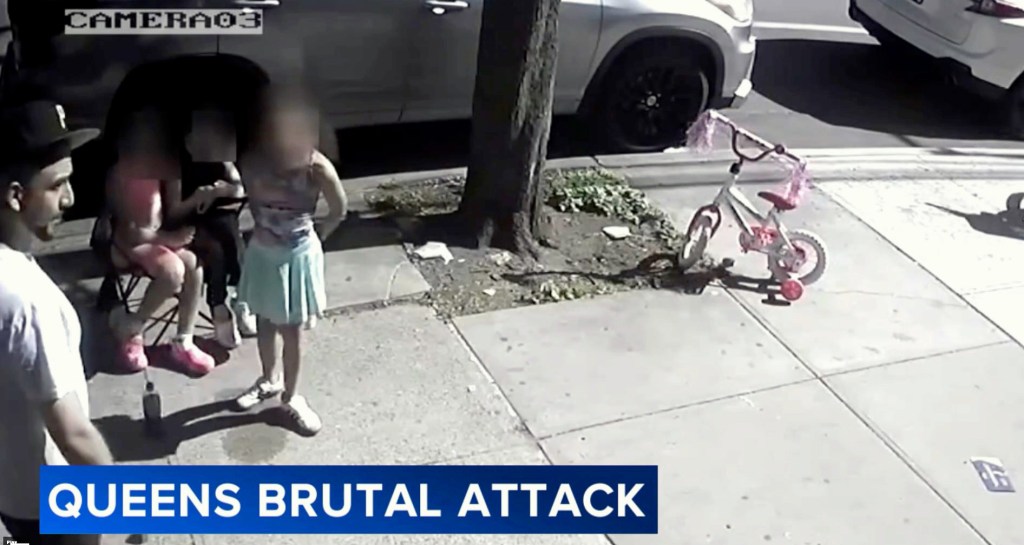 The unsuspecting youngster was playing on a Glendale street when Feliz approached her and launched the attack.