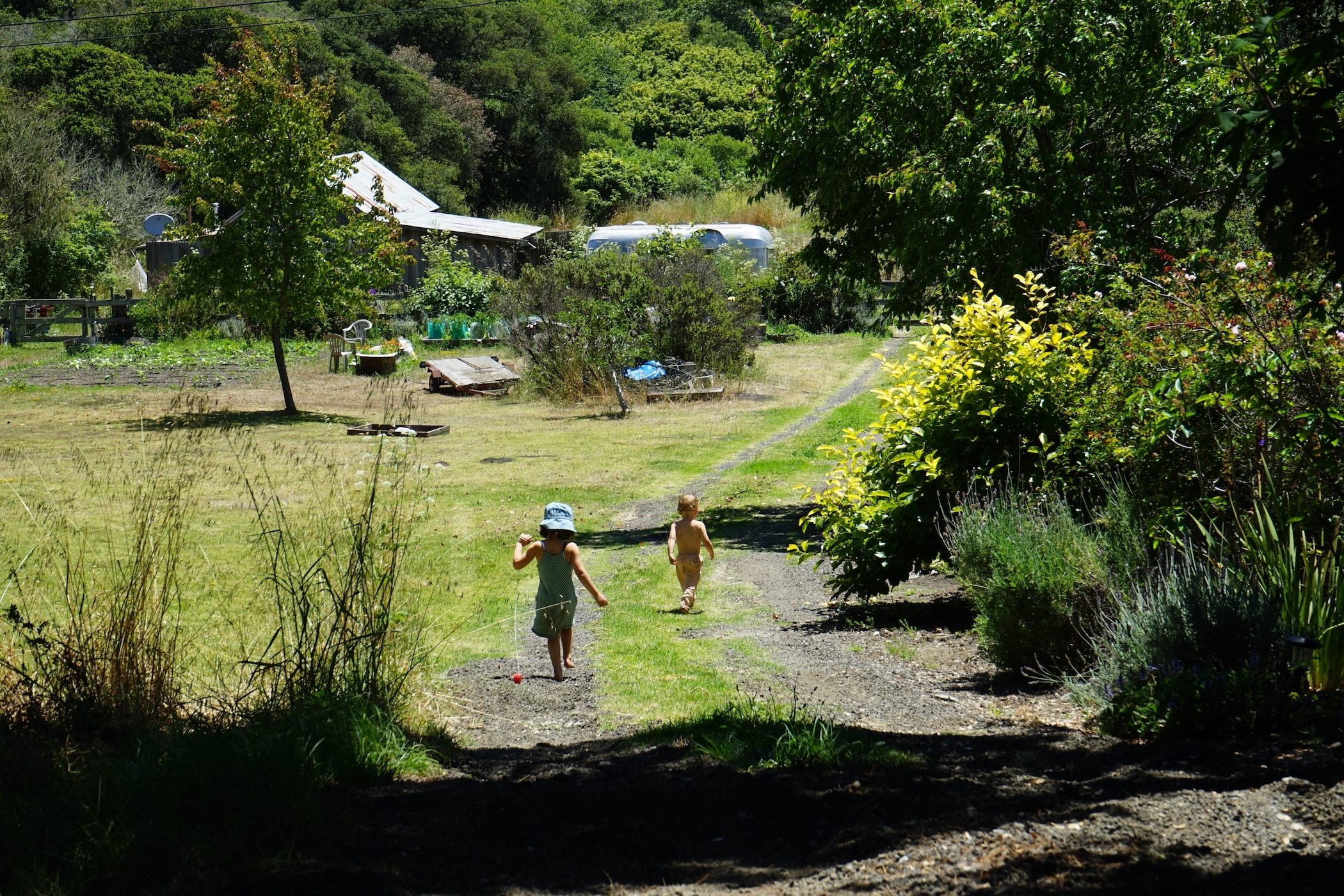kids running outside