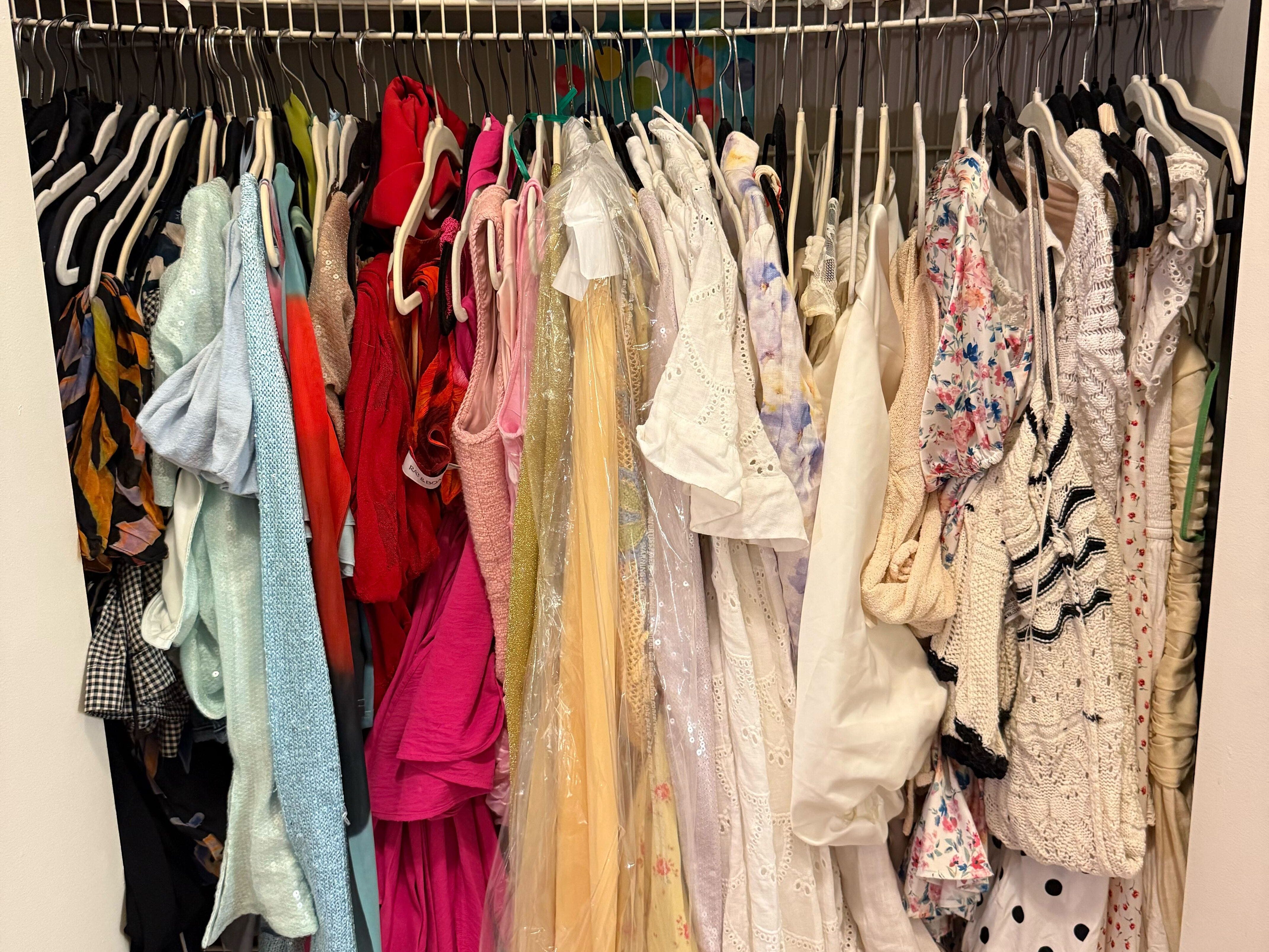 Closet full of clothes