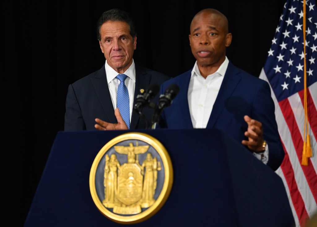 Andrew Cuomo and Eric Adams