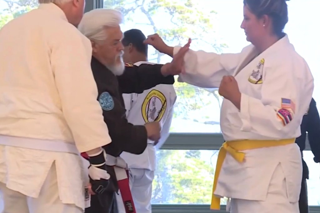 Jiu-jitsu participants training 