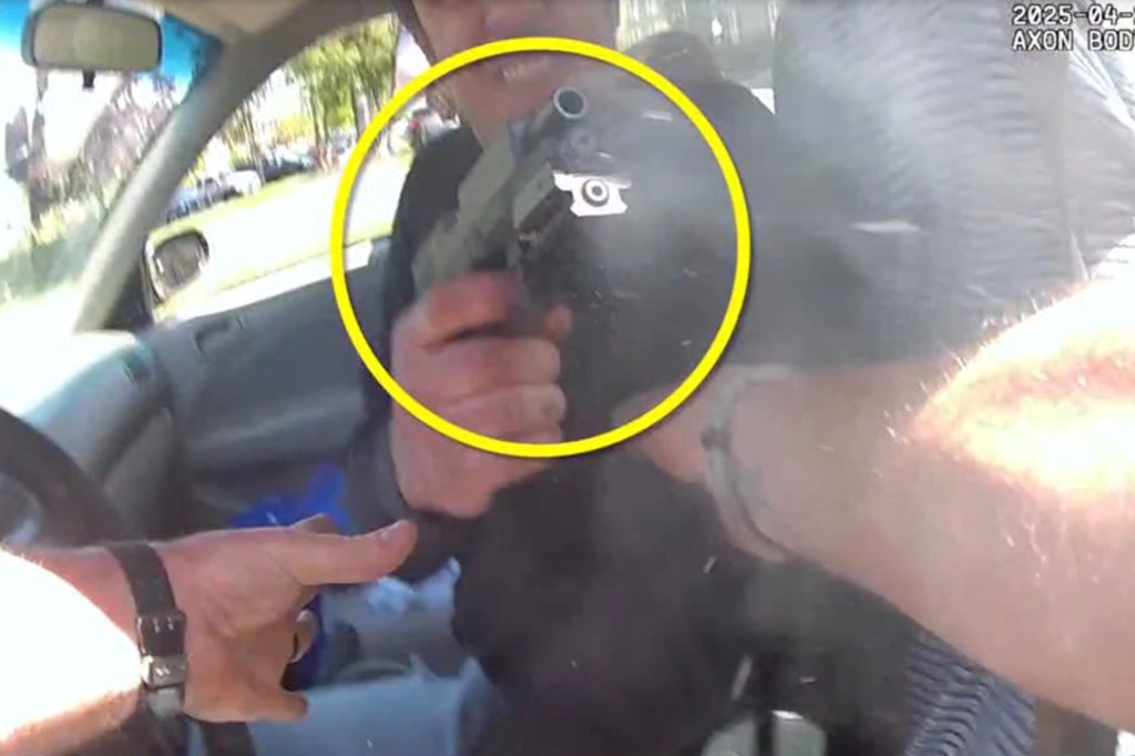 Wali pulls out a handgun and fires shots at two of the officers during the daytime traffic stop.