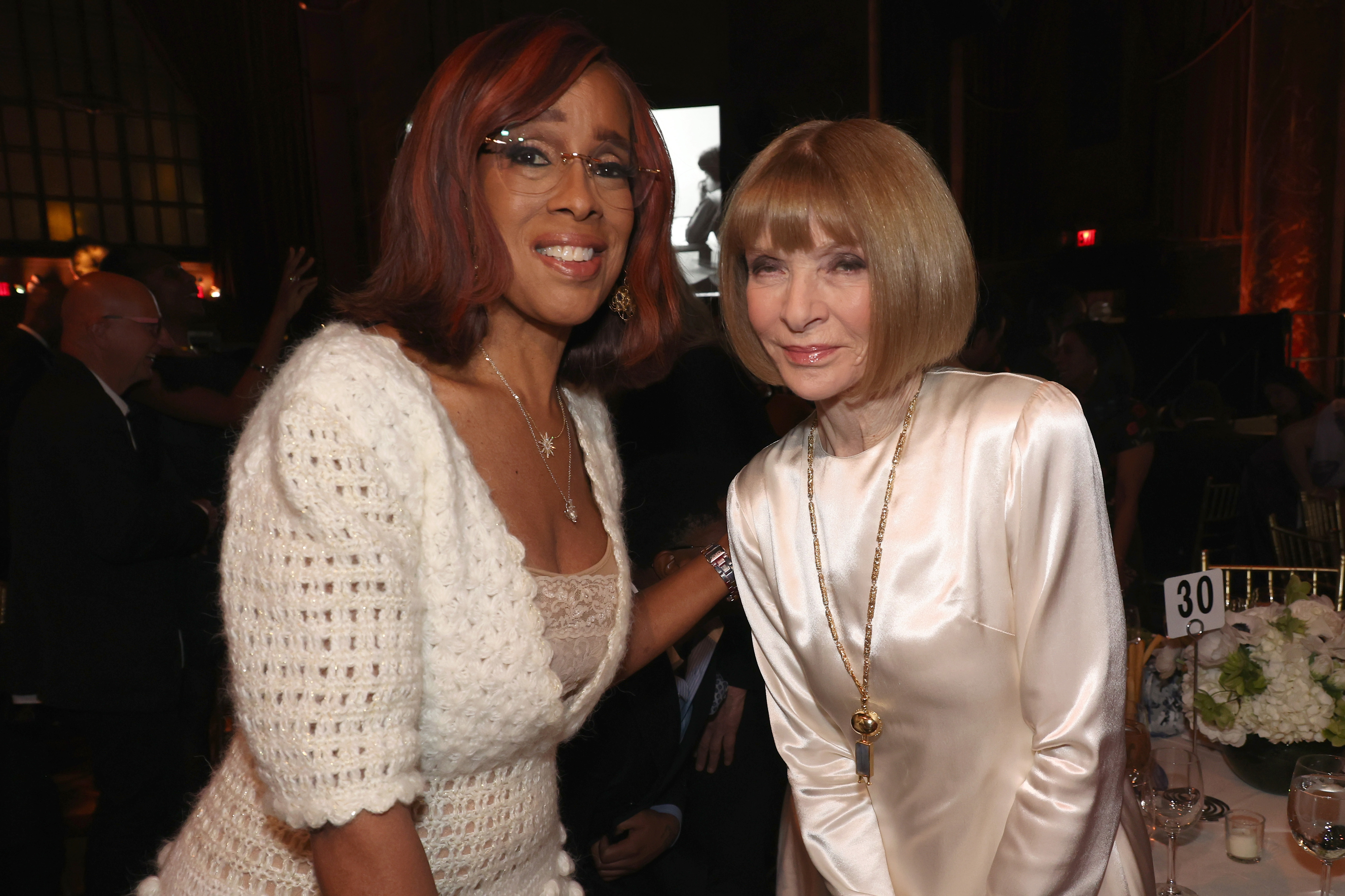 Gayle King and Anna Wintour.
