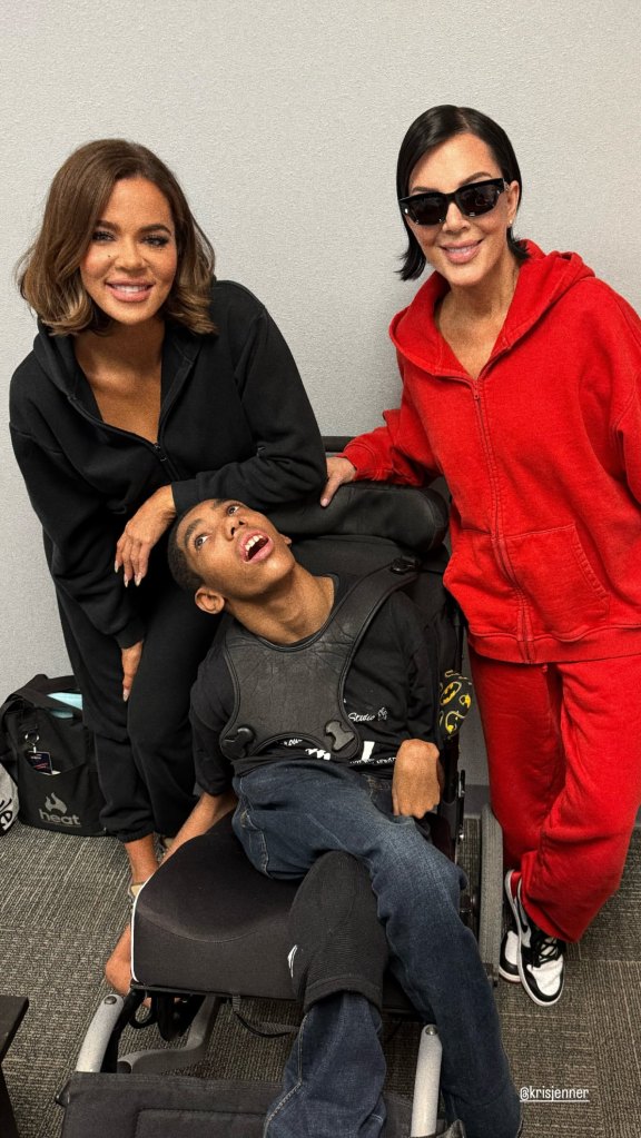 Khloe Kardashian, Kris Jenner and Amari at his dance recital.