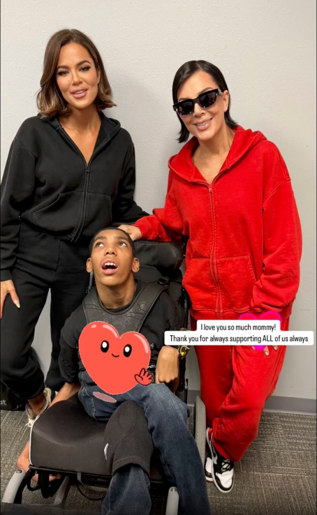 Khloe Kardashian, Kris Jenner and Amari at his dance recital.