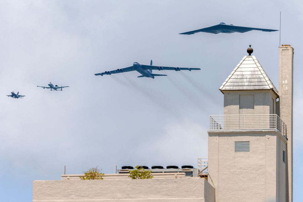 The formation was historic, military officials said. 