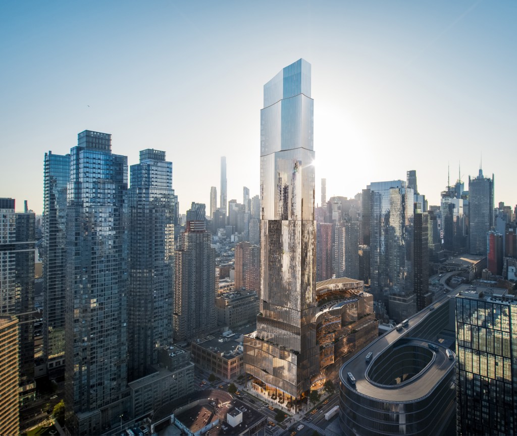 A rendering of the proposed casino complex on the West Side of Manhattan by Silverstein Properties.