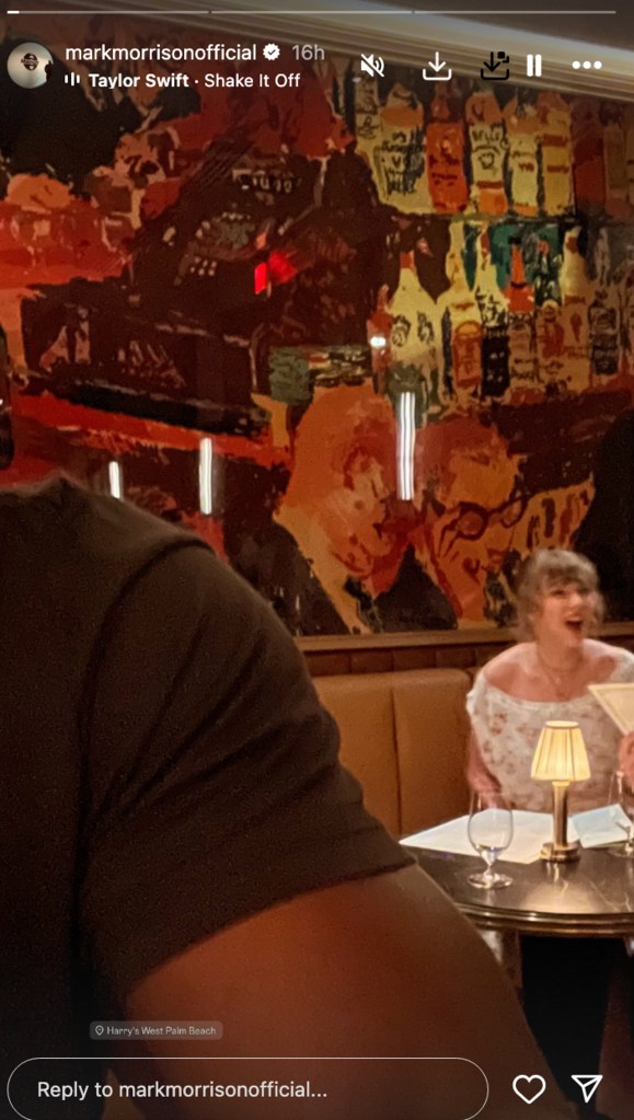 Taylor Swift and Travis Kelce have date night at Harry's restaurant in West Palm Beach, Fla.