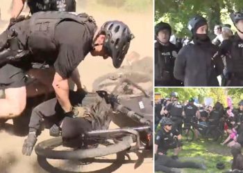 23 arrested at rowdy counter-protest against ‘fascist family values’ ahead of conservative Christian rally in Seattle