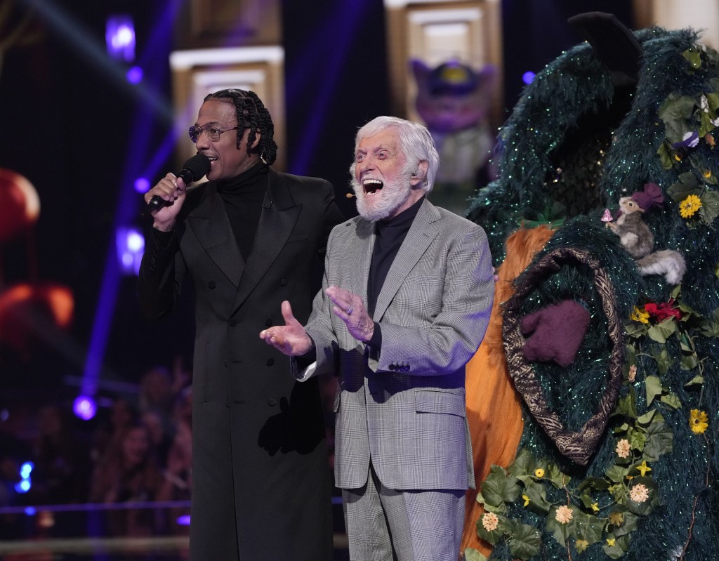 Nick Cannon and Dick Van Dyke on The Masked Singer