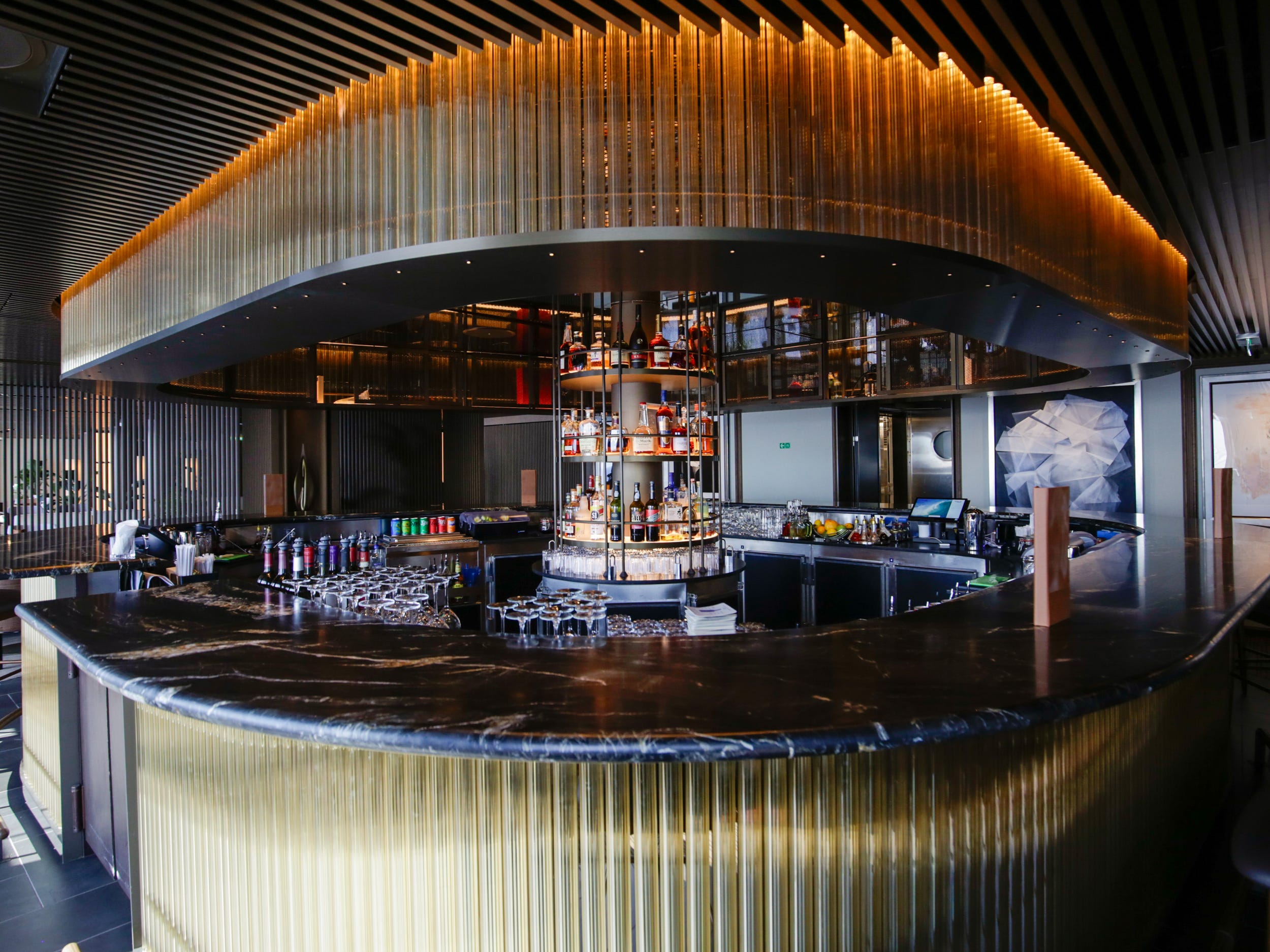 empty bar at Haven on Norwegian Aqua