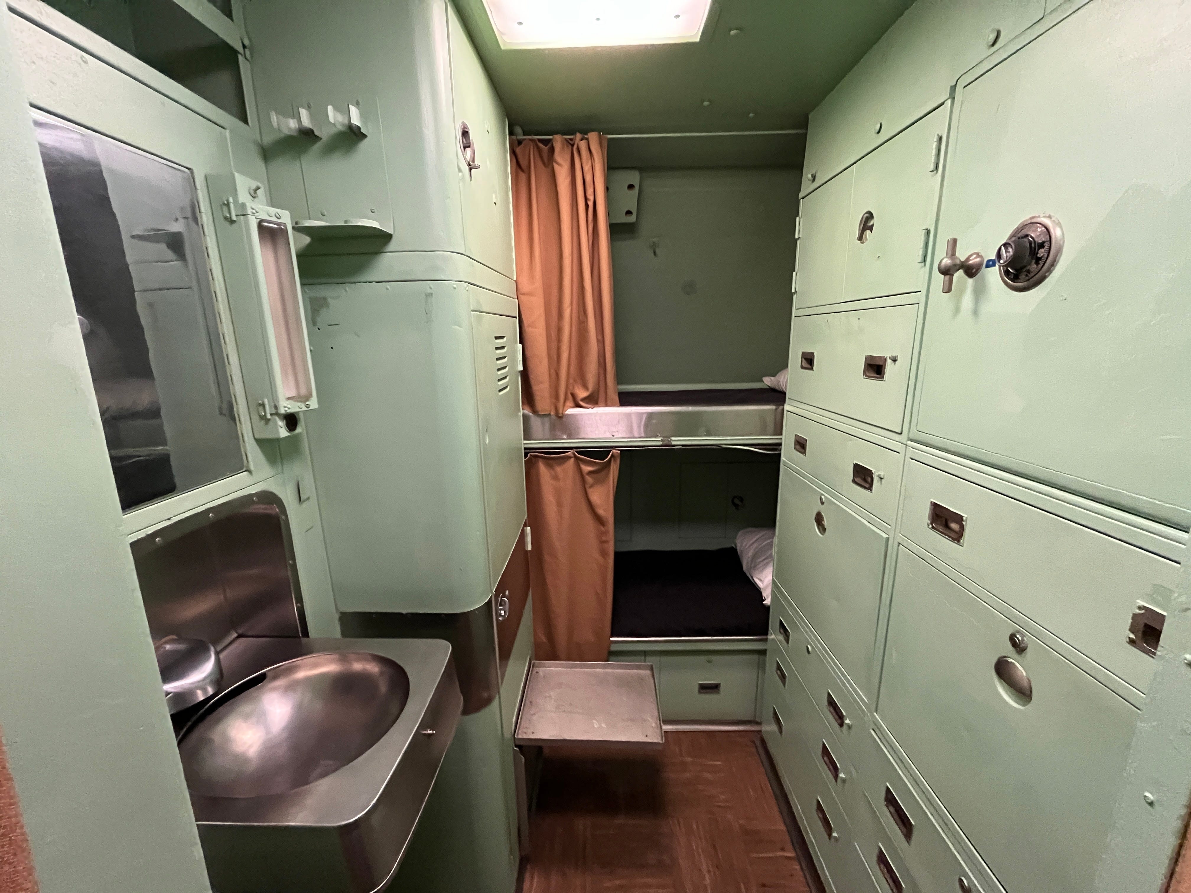 The officers' stateroom on the USS Growler.