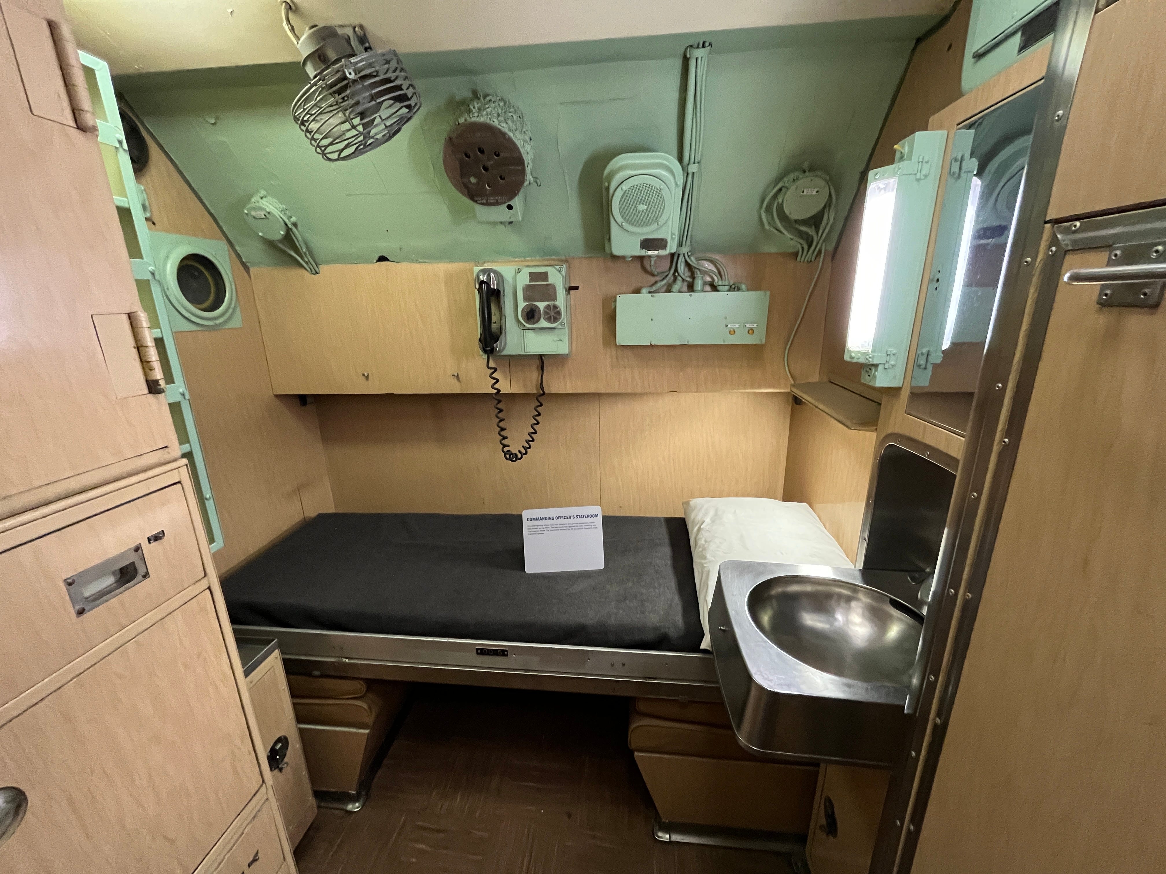 The commanding officer's stateroom on the USS Growler.