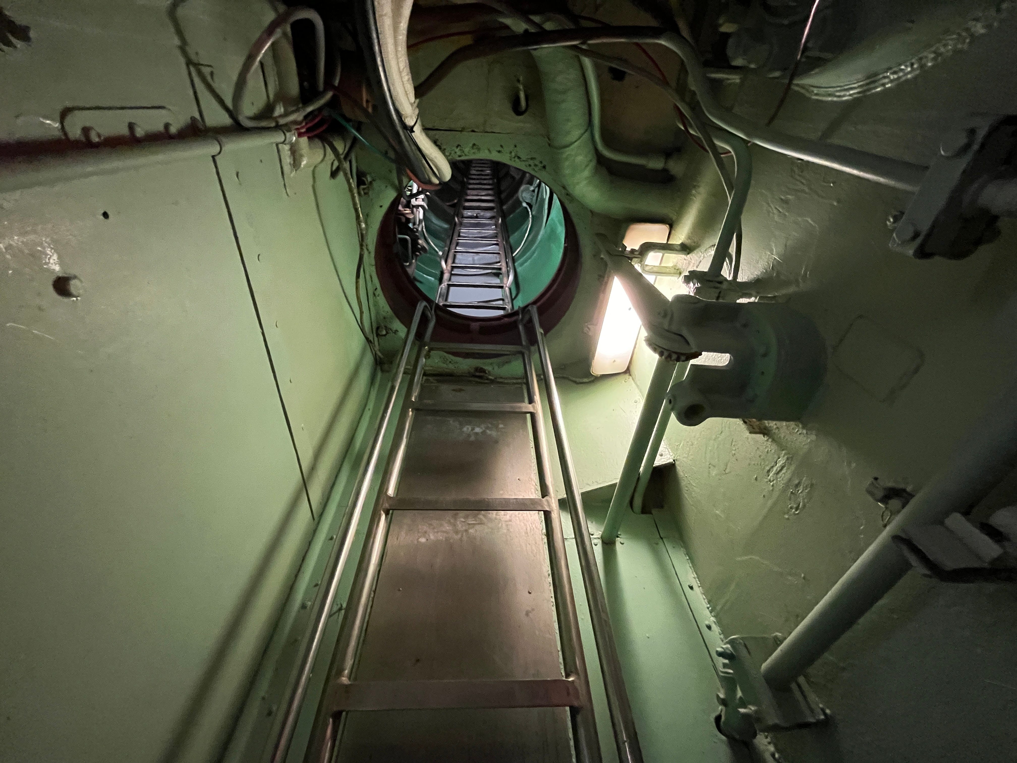 The bridge trunk on the USS Growler submarine.