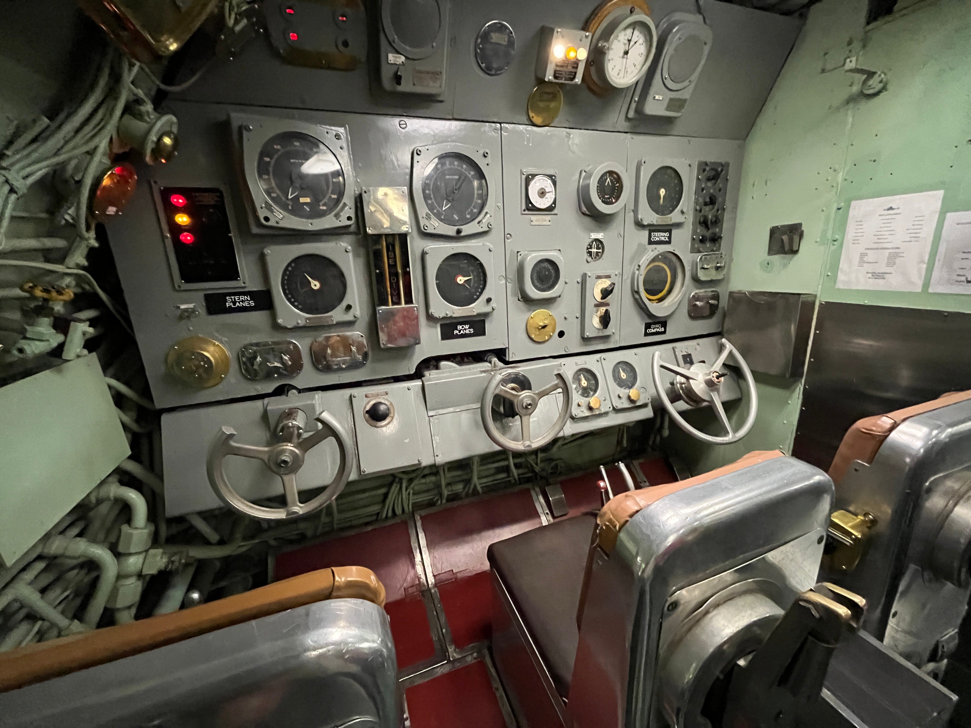 The control and attack center on the USS Growler.