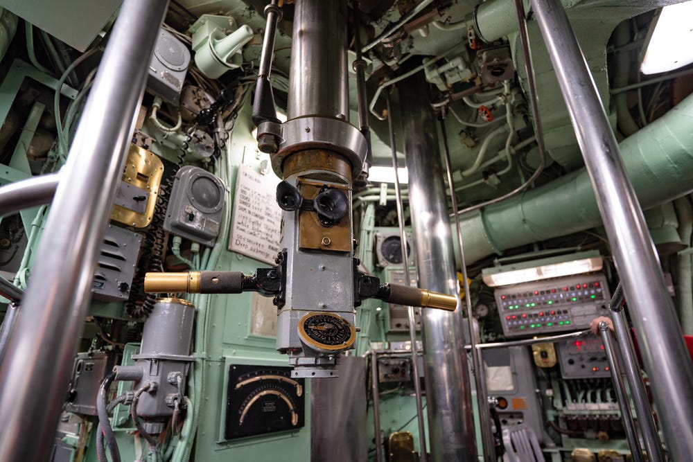 A periscope on the USS Growler submarine.