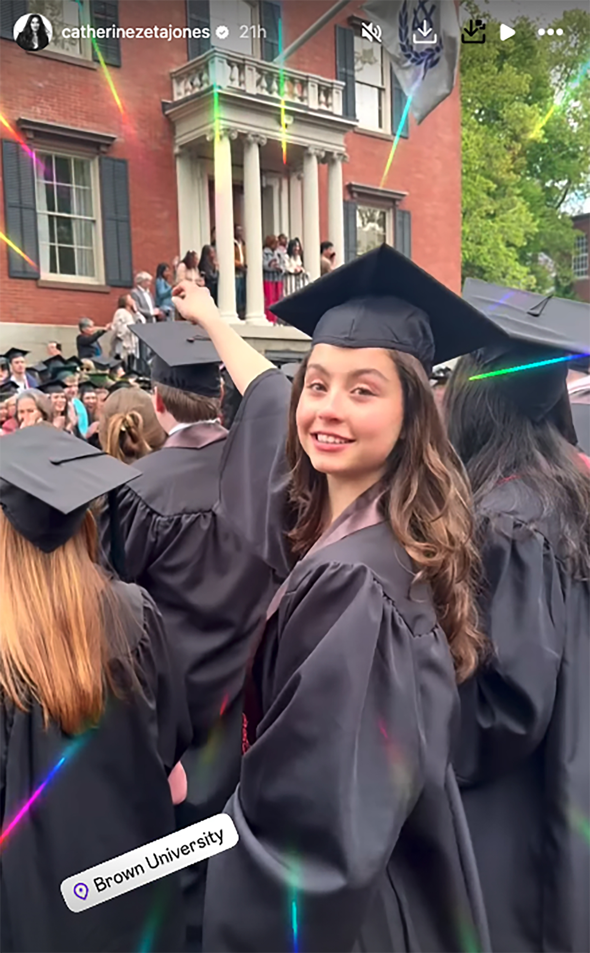Carys Douglas graduating.