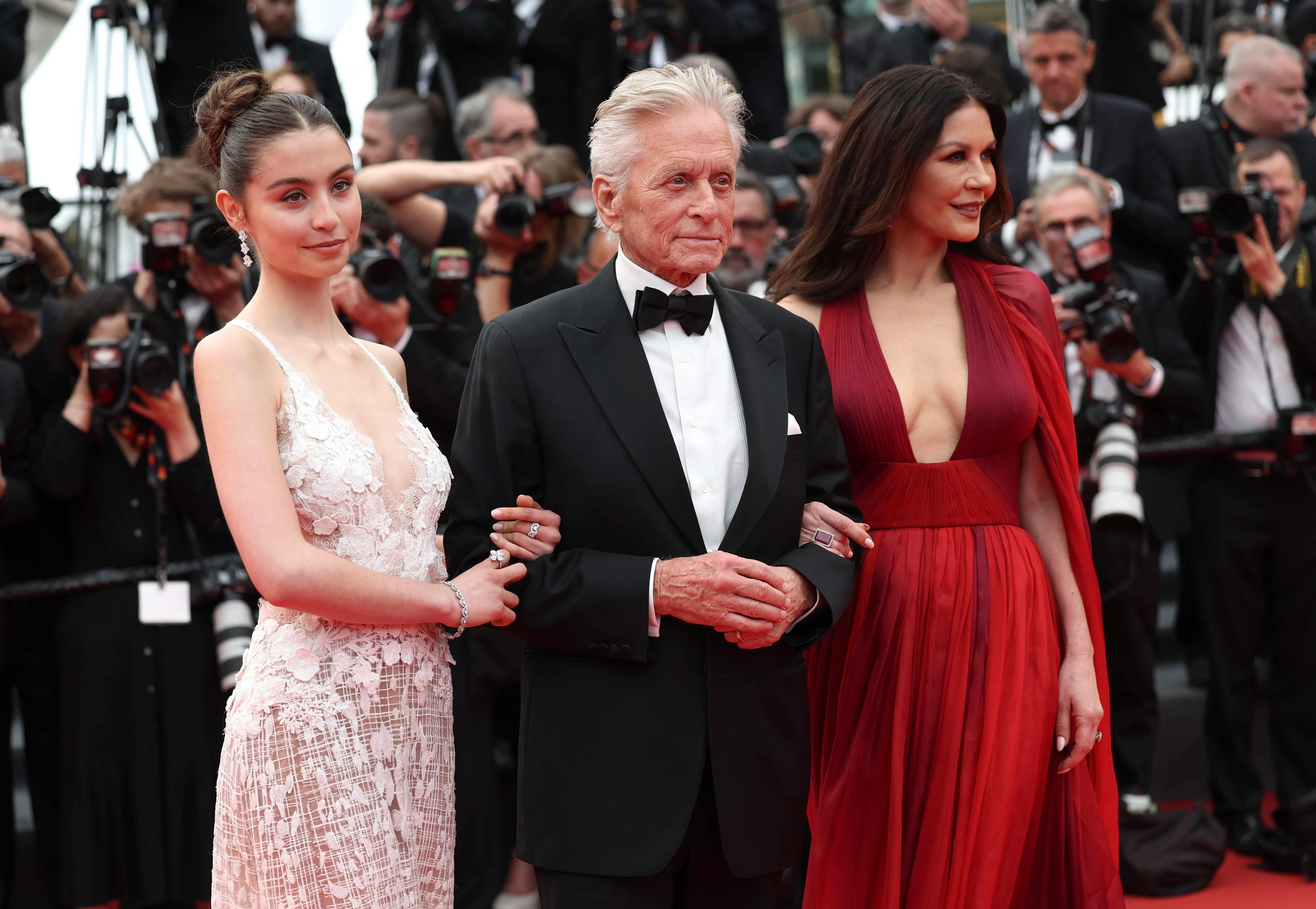 Carys Zeta Douglas, Michael Douglas and Catherine Zeta-Jones.