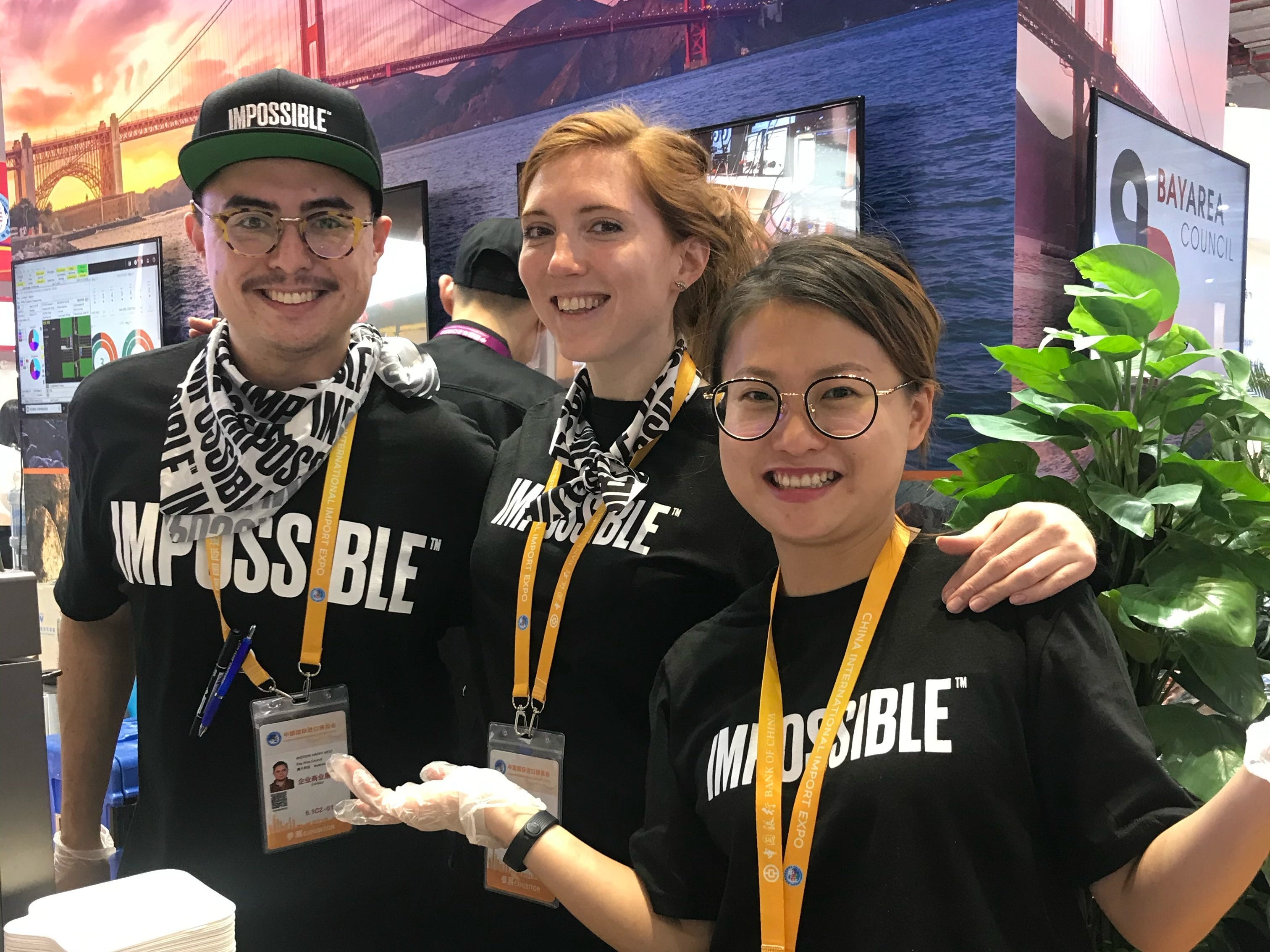 Andrew Moo and colleagues at Taste Collective working at an event for Impossible Foods.