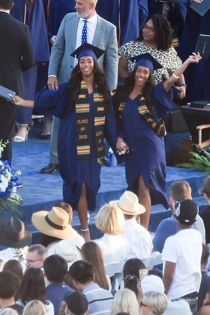Jessie and D'Lila Combs on their graduation day.